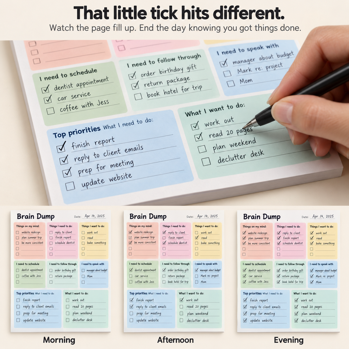 ADHD Brain Dump Notepad